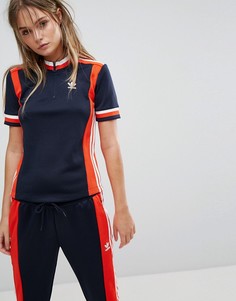 Темно-синие кроссовки на молнии adidas Osaka - Темно-синий
