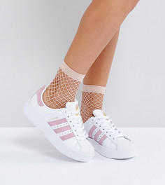 Бело-розовые кроссовки adidas Originals Superstar - Белый