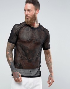 Сетчатая футболка Weekday Liam - Черный