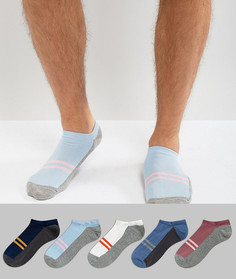 5 пар спортивных носков колор блок ASOS - Мульти