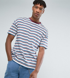 Oversize-футболка в полоску ASOS TALL - Белый