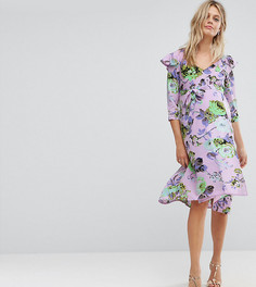 Платье миди с цветочным принтом ASOS Maternity - Мульти