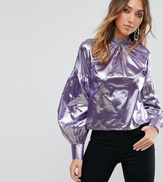 Блузка с эффектом металлик ASOS TALL - Фиолетовый