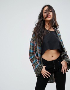 Рубашка на пуговицах Free People One Of The Guys - Зеленый