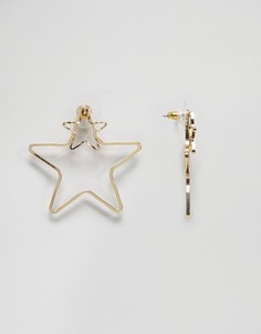 Серьги-подвески со звездами ASOS - Золотой