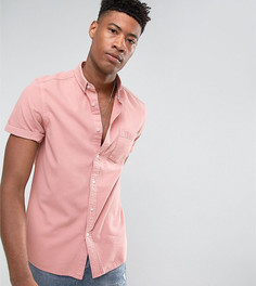 Розовая джинсовая рубашка классического кроя ASOS TALL - Розовый