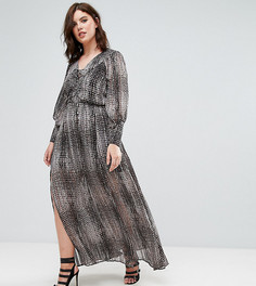 Длинное платье с принтом Elvi - Мульти