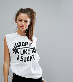 Белая майка Twerk Out Drop It Like A Squat - Белый