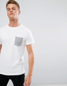 Футболка с контрастным нагрудным карманом Jack and Jones - Белый