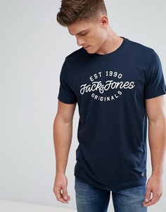 Футболка с логотипом Jack and Jones - Темно-синий