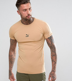 Светло-коричневая обтягивающая футболка Puma эксклюзивно для ASOS - Рыжий