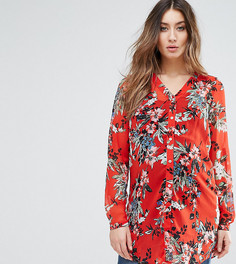 Рубашка с ярким цветочным принтом Mamalicious - Красный Mama.Licious