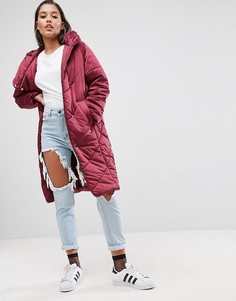 Дутая куртка миди ASOS - Красный