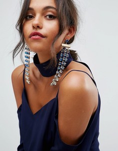Броские серьги-подвески с камнями ASOS - Мульти
