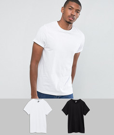 2 футболки с закатанными рукавами ASOS - СКИДКА - Мульти