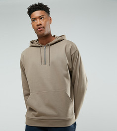 Оверсайз-худи коричневого цвета ASOS TALL - Коричневый