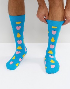 Носки с принтом фруктов Happy Socks - Синий