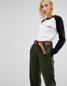 Oversize-футболка с рукавами реглан и логотипом на груди Dickies - Черный