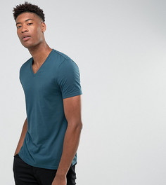 Зеленая футболка с V-образным вырезом ASOS TALL - Зеленый