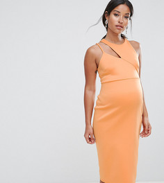 Асимметричное платье с вырезом ASOS Maternity - Оранжевый