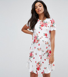 Платье-трапеция с цветочным принтом ASOS Maternity TALL - Белый