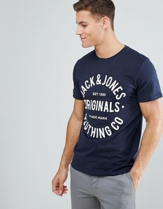 Футболка с логотипом Jack and Jones - Темно-синий