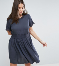 Платье с кружевными вставками Junarose - Синий