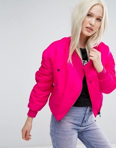 Бомбер с асимметричной отделкой Cheap Monday - Розовый