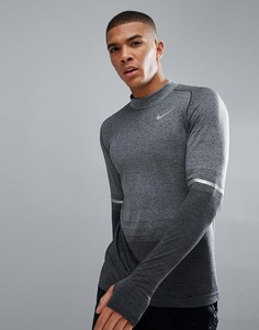 Серый лонгслив Nike Running Dri-FIT 885304-060 - Серый