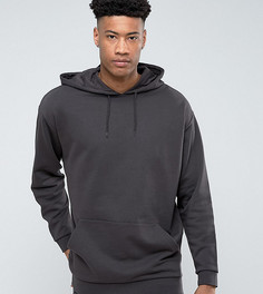 Свободное длинное худи ASOS TALL - Черный
