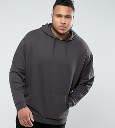 Свободный длинный худи ASOS PLUS - Черный