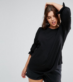 Топ с длинными пышными рукавами ASOS CURVE - Черный