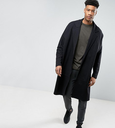 Легкая трикотажная оверсайз-куртка удлиненного кроя ASOS TALL - Черный