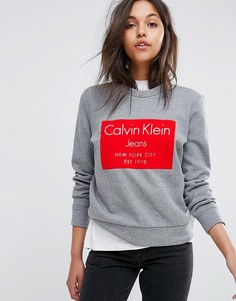 Свитшот с логотипом Calvin Klein Jeans - Серый