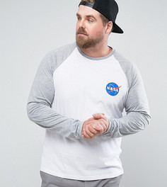 Футболка с длинными рукавами реглан ASOS PLUS Nasa - Черный