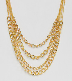 Ожерелье из цепочек Reclaimed Vintage Inspired - Золотой