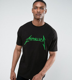 Оверсайз-футболка с принтом Metallica ASOS TALL - Черный