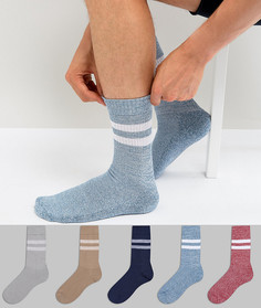 5 пар спортивных носков ASOS - Мульти