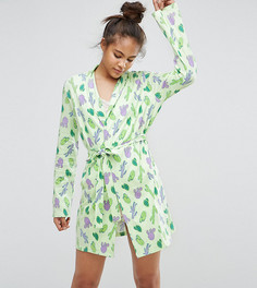 Халат с принтом кактусов ASOS TALL - Мульти