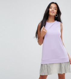 Платье мини без рукавов из крепа ASOS PETITE - Фиолетовый
