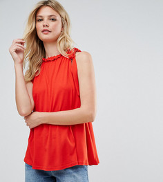 Свободный топ с присборенной горловиной ASOS TALL - Красный
