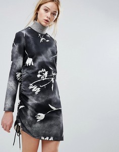 Платье с цветочным принтом Sportmax Code Faraone - Черный