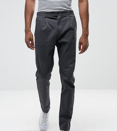 Зауженные брюки со складками Selected Homme TALL - Серый