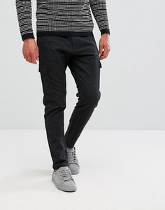 Брюки-карго в крапинку Selected Homme - Черный