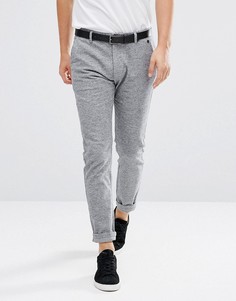 Брюки из меланжевого хлопка Selected Homme - Серый