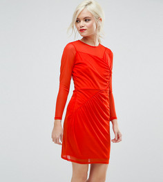 Платье мини с присборенной драпировкой ASOS PETITE - Красный
