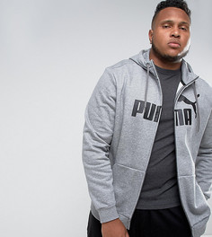 Худи серого цвета с молнией Puma PLUS ESS No1 83825903 - Серый