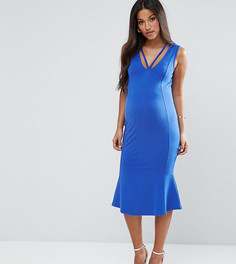Платье миди с оборкой ASOS Maternity - Синий