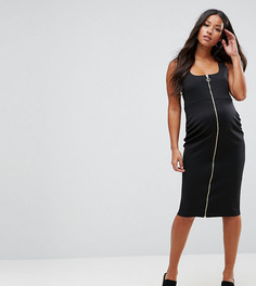 Платье с молнией ASOS Maternity NURSING - Черный