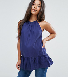 Хлопковый топ ASOS Maternity - Темно-синий